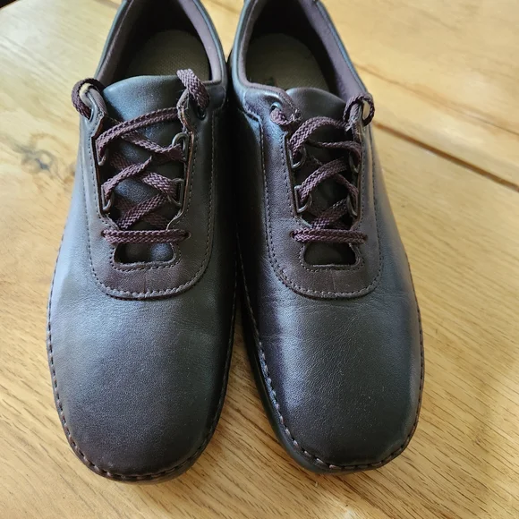 SAS Womens Leather‎ TRAVELER Athletic Oxford Walking Shoes Brown Size 9N
